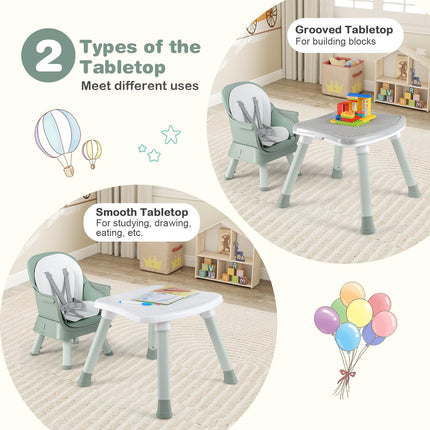 BABY JOY Baby High Chair 8 in 1 Convertible Highchair