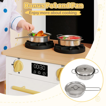Costzon Kids Kitchen Playset Montessori Toddler Play Kitchen for Kids 3+ Years