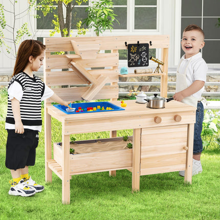 Costzon Outdoor Play Kitchen w/Detachable Sandbox
