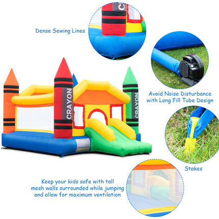 Costzon Kids Inflatable Bounce House Without Blower