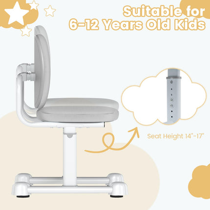 Costzon Kids Desk Chair with Adaptive Double Backrest