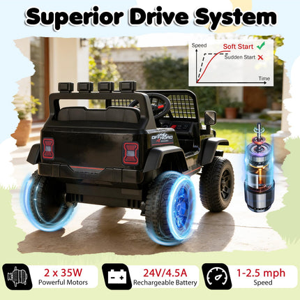Costzon 24V Ride on Truck Kids Car for Boys & Girls Aged 3+