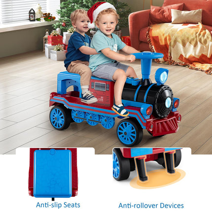 Costzon 12V 2-Seater Ride on Train with Train Whistle