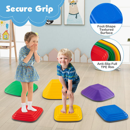 Costzon Stepping Stones for Kids, Non-Slip Toddler Sensory Balance Blocks