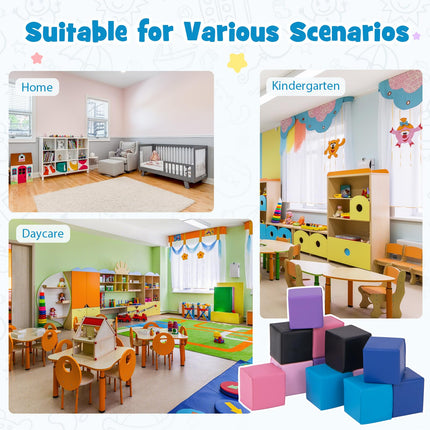 Costzon Foam Blocks, 12-Piece 5.5" x 5.5" Indoor Foam Pit Cubes for Kids Safe Active Playing
