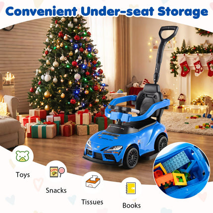 Costzon 3 in 1 Toyota Licensed Push Car for Toddlers | Foot-to-Floor Kids Ride On Toys