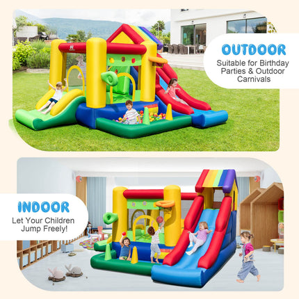 BOUNTECH Inflatable Bounce House with Ball Pit, Dual Slides Bouncy House for Kids 5-12, Toddler Jumper Bouncy Castle
