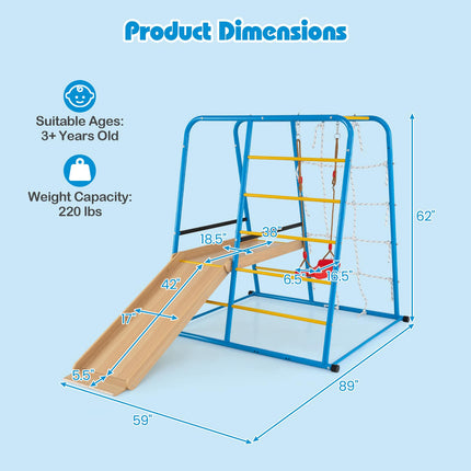 Costzon Indoor Playground Jungle Gym Metal Montessori Climbing Toys for Kids & Toddlers