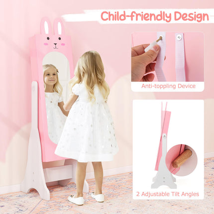 Costzon Kids Vanity Set & Jewelry Armoire Cabinet