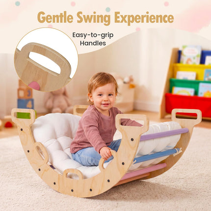 Costzon Wooden Rocking Climbing Arch w/Cushion