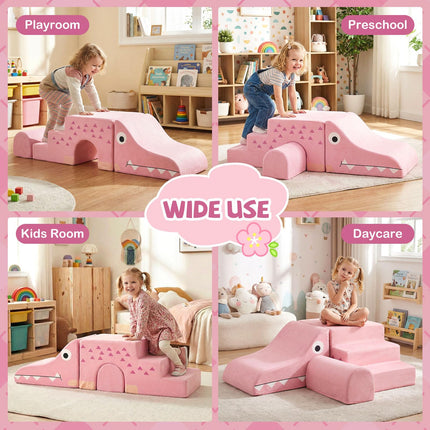 Costzon 3 Pieces Crocodile Foam Climbing Blocks