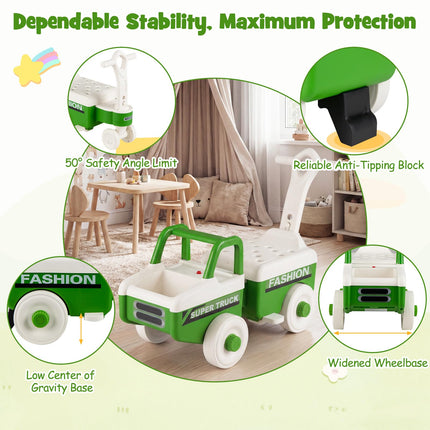 Costzon 4-in-1 Ride On Push Car for Toddlers