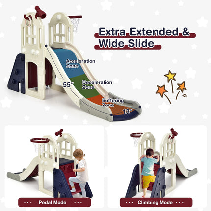 Costzon Kids Playhouse and Slide Set