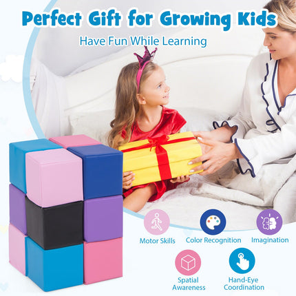 Costzon Foam Blocks, 12-Piece 5.5" x 5.5" Indoor Foam Pit Cubes for Kids Safe Active Playing
