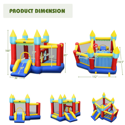 BOUNTECH Inflatable Bounce House, Bouncy House for Kids 5-12 Indoor Outdoor Party Family, Toddler Jump Castle Bounce House