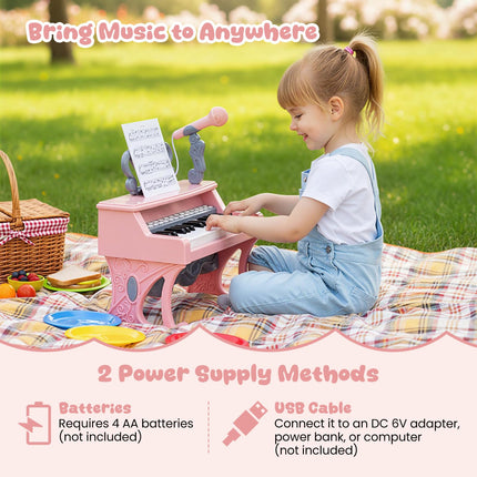 Costzon Kids Piano Keyboard 25 Keys Mini Digital Piano