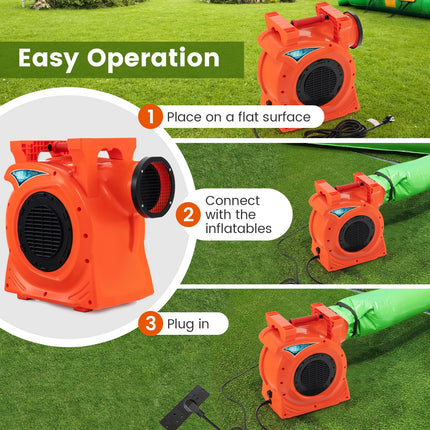 Costzon Commercial Air Blower, 3HP/1500W Bounce House Blower