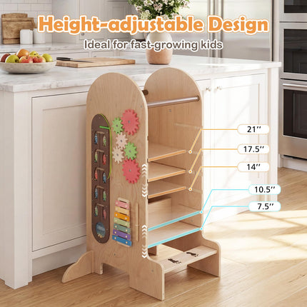 Costzon Kids Kitchen Standing Tower Montessori Games