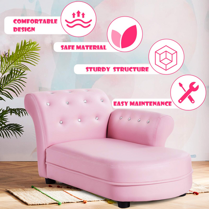 Costzon Kids Sofa, Toddler Couch, Toddler Furniture Kids Couch, Children Chaise Lounge