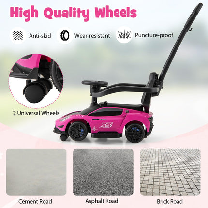 Costzon Push Car for Toddlers 3 in 1 Licensed Maserati Stroller Sliding Walking Car with Handle