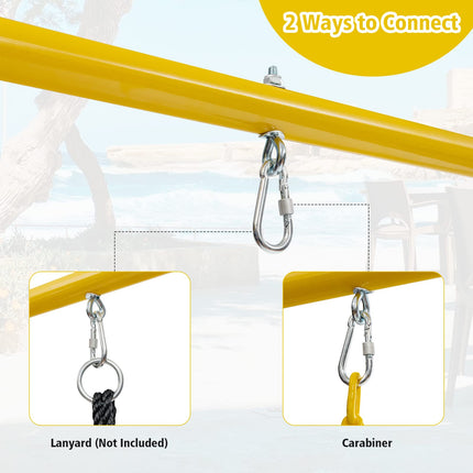 Costzon 550lbs Metal Swing Sets for Backyard, Heavy Duty Full Steel Swing Frame Extra Large A-Frame Stand