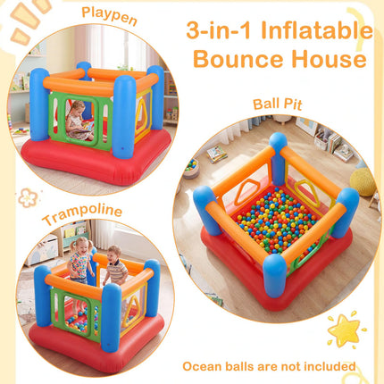 BOUNTECH Inflatable Bounce House for Kids 3-6 | Blow Up Jumping House with Net