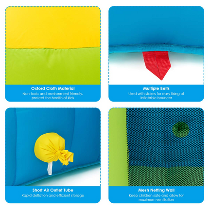 Costzon Inflatable Water Slide, 12 x9FT Kids Water Bounce House for Outdoor, Blow up Waterslides Inflatables for Kids