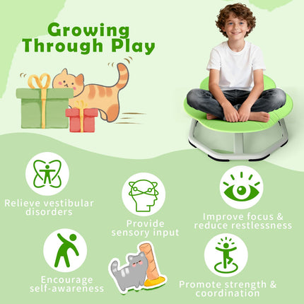 Costzon Sensory Chair Non-Slip Metal Base for Training Body Coordination and Indoor Outdoor Use