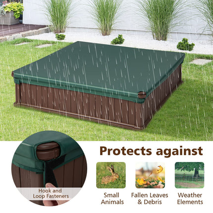 Costzon Kids Sandbox with Cover