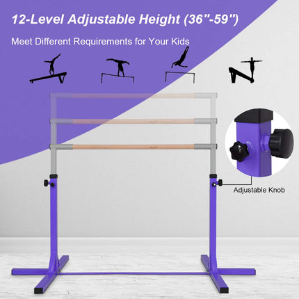 Costzon Gymnastics Adjustable Steel Gymnastic Horizontal Bar