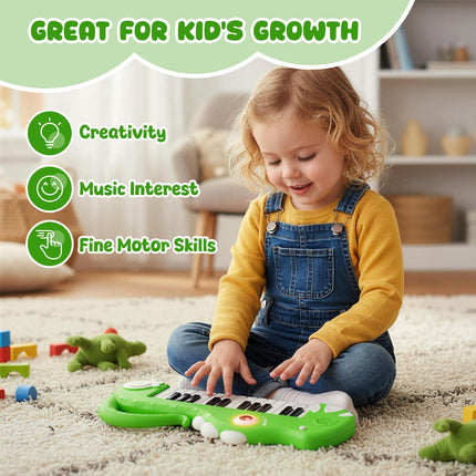 Costzon 25-Key Kids Piano Keyboard Dinosaur Shape Toy Digital Piano
