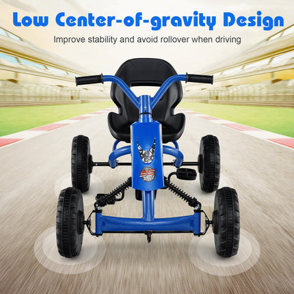 Costzon 4 Wheel Toddler Ride On Pedal Car Adjustable Seat Outdoor Off-Road Racer