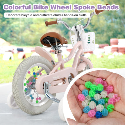 BABY JOY Kids Helmet Set, 6 in 1 Toddler Riding Equipment with Bike Helmet, Knee Elbow Wrist Pads, Spoke Beads