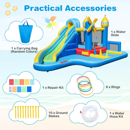 BOUNTECH Inflatable Water Slide Bounce House | Kids Water Park Jump Bouncy Castle with 780w Air Blower