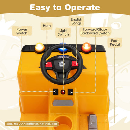 Costzon Ride on Car, 12V Battery Powered Recycling Garbage Truck w/Remote Control
