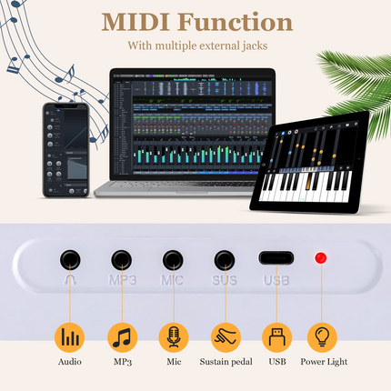Costzon 88-Key Foldable Digital Piano Keyboard, Full Size Semi-Weighted Keyboard, Portable Electric Piano