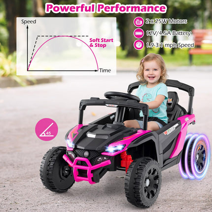Costzon 12V Kids UTV Ride On Car Battery Powered Electric Vehicle with Remote Control