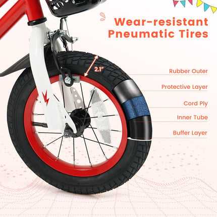 Costzon Kids Bike Coaster Brake & Removable Basket