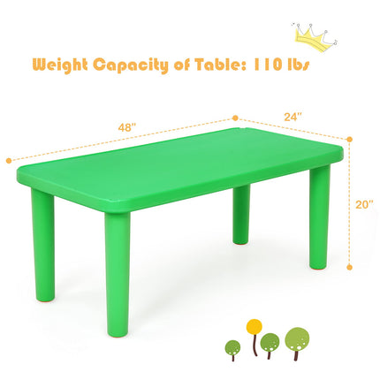 Costzon Kids Plastic Table Portable Plastic Learn and Play Table