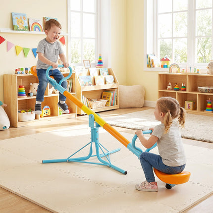 Costzon Teeter Totter for Kids Ages 3-7 360° Spinning Seesaw
