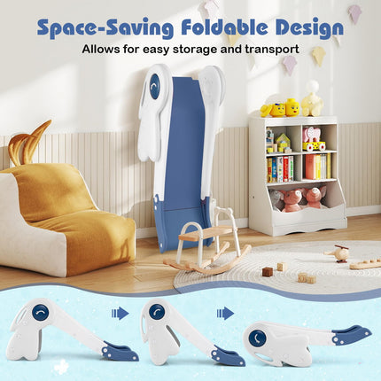 Costzon 3-in-1 Freestanding Foldable Baby Slide for Kids Climber Playset
