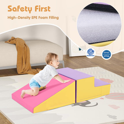 Costzon Climbing Toys for Toddlers, Soft Play Set for Crawling, Climbing, Sliding