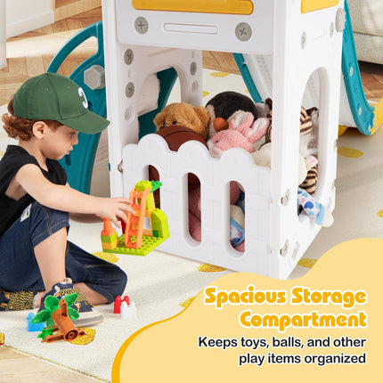 BABY JOY Toddler Slide 6-in-1 Indoor Kids Slide Playset