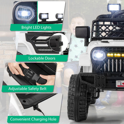 Costzon Kids Ride On Truck, 12V Battery Powered Electric Vehicles w/Remote Control