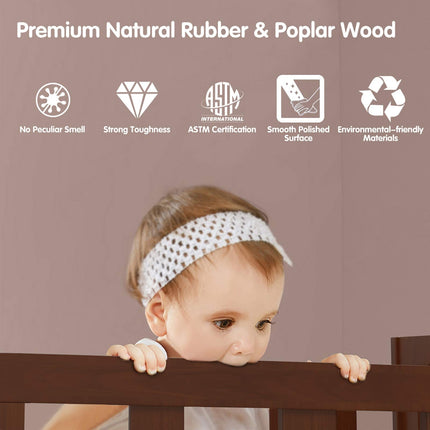 Costzon Toddler Bed Frame, 2 in 1 Convertible Wood Kids Bed w/Double Side Safety Guardrails