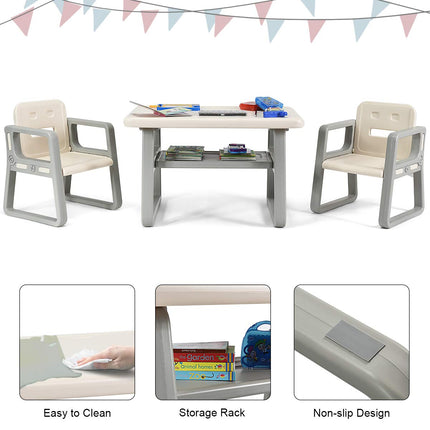 Costzon Kids Table and Chair Set, Children Activity Table & 2 Chairs