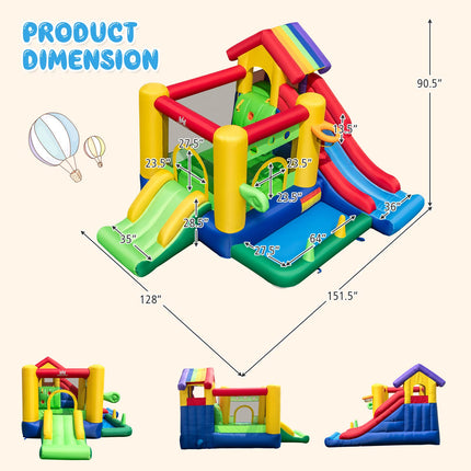 BOUNTECH Inflatable Bounce House with Ball Pit, Dual Slides Bouncy House for Kids 5-12, Toddler Jumper Bouncy Castle
