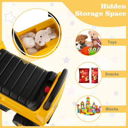 Costzon Ride on Digger, Licensed Caterpillar Excavator Toy, Toddler Construction Ride on Car