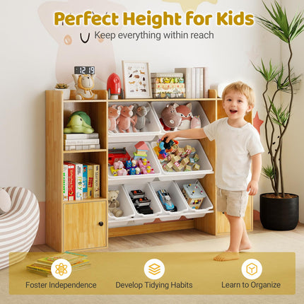 Costzon 56" Toy Storage Organizer Kids Bookshelf and Toy Storage