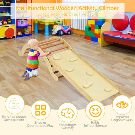 Climbing Ladder for Toddler with Ramp/Padding - Costzon